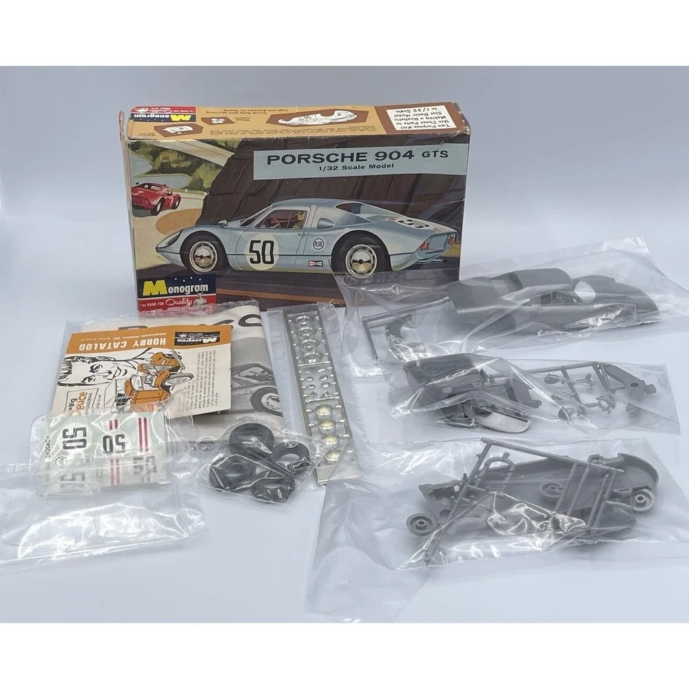 Monogram 1:32 Porsche 904GTS Vintage Model Car Kit #PC99-100 1964 Open Complete‎